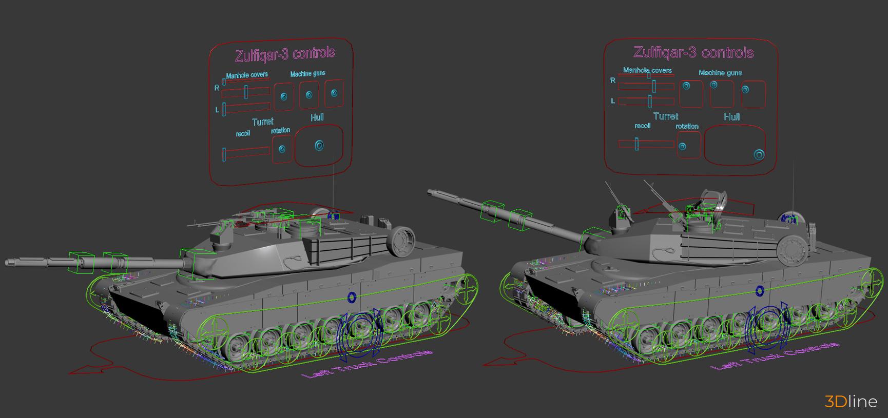 3D Model: Zulfiqar Iranian Main Battle Tank 2 #89261899